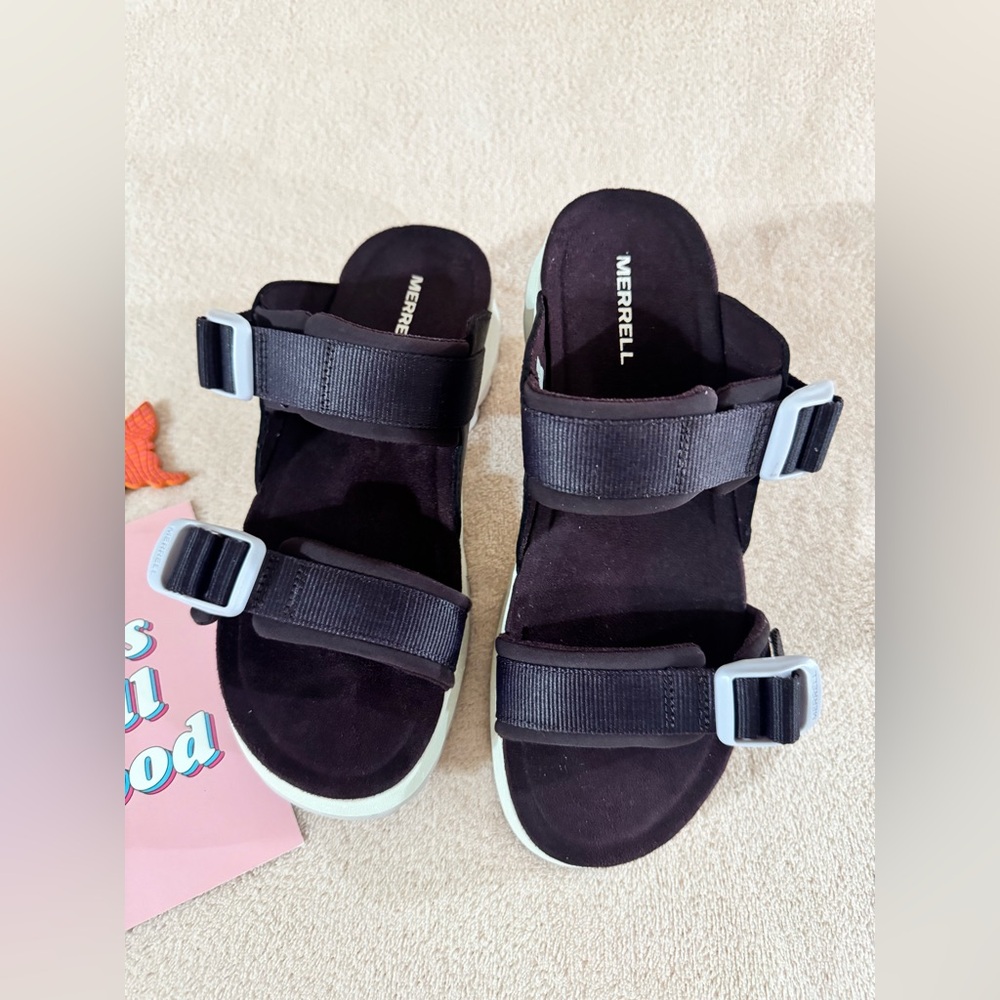 Merrill— Alpine Cush Platform Slide Sandals— Burgundy ☀️ - Picture 2 of 10